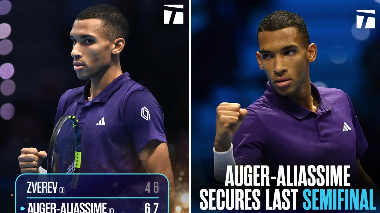 Xác định tay vợt cuối cùng vào bán kết ATP Finals 2025